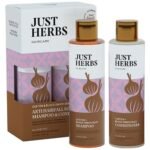 Just Herbs Anti Hairfall Control Kit (Shampoo 100ml+Conditioner100ml) with Goodness of Natural Vitamin E, Bhringraj & Black Onion Seed for Shiny, Smooth Hair - All Hair Types - Fast Shipping to USA & Canada