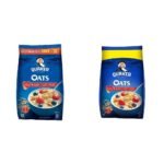 Quaker Oats 2Kg|Rolled Oats Wholegrain & Oats 1Kg, Rolled Oats Natural Wholegrain, Nutritious Breakfast Cereals, Dalia Porridge, Easy To Cook - Honey - Fast Shipping to USA & Canada