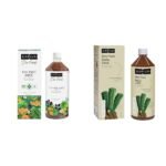 Kapiva Dia Free Juice, 1L | Amla, Karela, Jamun, Guduchi & 7 More & Kapiva Aloe Vera + Amla Juice | Cold-pressed Juice for Glowing Skin | Helps with Acne and Metabolism (1L), Bottle - Fast Shipping to USA & Canada