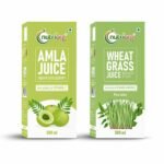 Nutriorg Amla & Wheat Grass Juice - 500 ml | Company Own Farmlands | Immunity Booster | Detoxification - Fast Shipping to USA & Canada