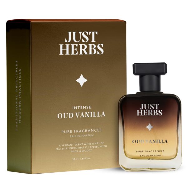 Just Herbs Intense Oud Vanilla EDP Perfume for Men Long Lasting Fragrance - 50 ml - Fast Shipping to USA & Canada