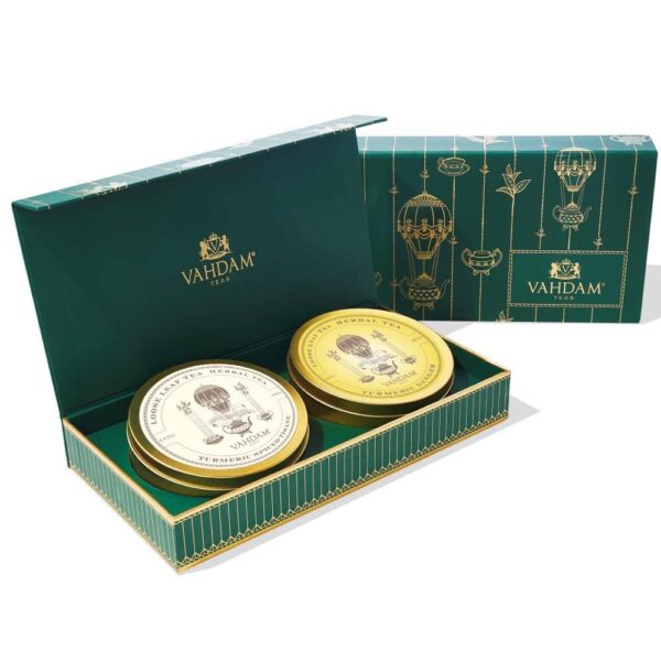 VAHDAM Herbal Tea Gift Set - Private Reserve Duo | Tea Gift Pack with 2 Assorted Teas | OPRAH's Favorite Tea - 100% Natural Ingredients, Festive Gift Pack, Luxury Gift for Any Occasion