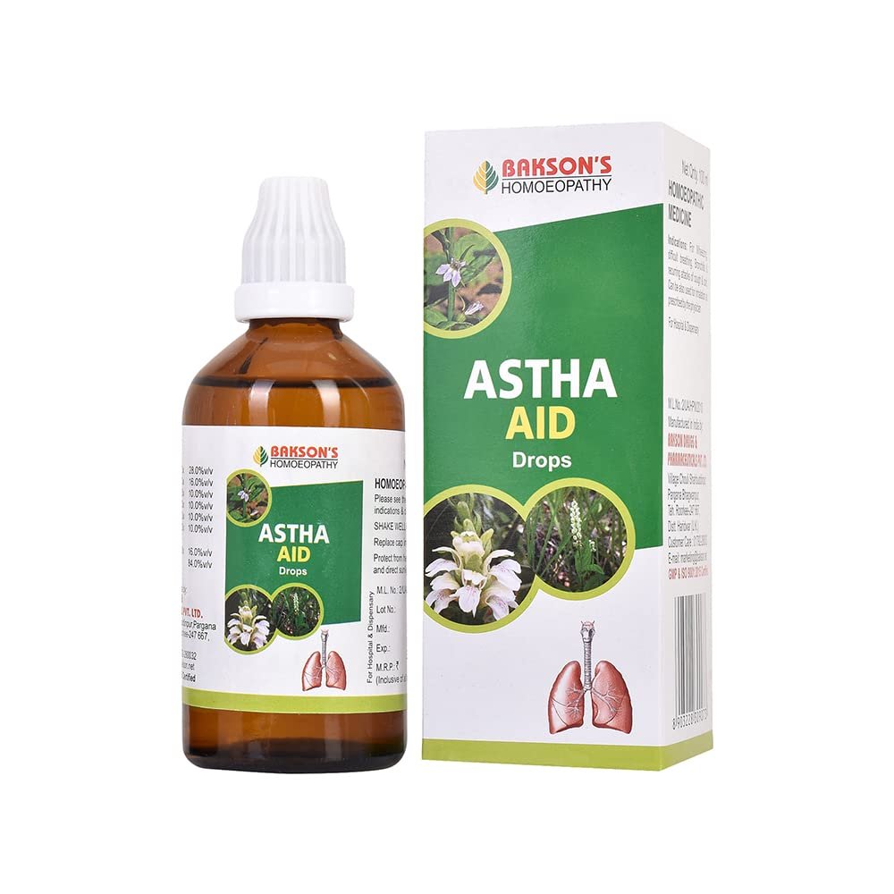 Version 1.0.0 Dr. Bakshi's BAKSON'S HOMOEOPATHY Astha Aid Drops (100 ml) - Image 1