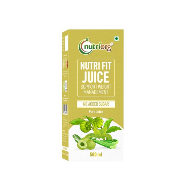 Nutriorg Nutri Fit Juice 500ml,Herbal Juice with Green Tea, Amla, Aloe Vera, Gurmar & Guggul, Supports Weight Loss, Fat Burning & Metabolism,100% Pure & Natural Detox & Appetite Control - Fast Shipping to USA & Canada