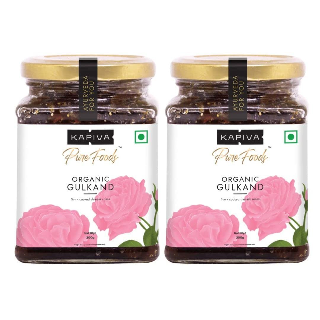 Version 1.0.0 Kapiva Organic Gulkand 300gms (Rose Petal Jam) | 100% Natural | Sun-Cooked Damask Roses - Super Saver Pack of 2 - Fast Shipping to USA - Image 1