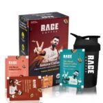Rage Coffee 30 Silk Blend Assorted Coffee Sachets | 10 Sachets Each Flavour (Vanilla Velvet, Belgian Chocolate, Creamy Hazelnut)| Makes 30 Cups | Rich & Bold Instant Coffee Flavour Coffee | For Hot/ Cold Coffee + Shaker 400ml - Fast Shipping to USA & Canada