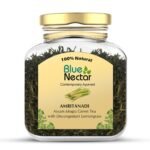 Blue Nectar Green Tea Leaves with Decongestant Lemongrass | Loose Green Leaves Sourced from Assam | Reusable Glass Jar (50 gm + 15 gm Free) - Fast Shipping to USA & Canada