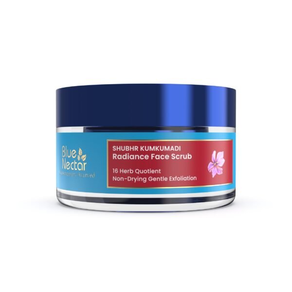 Blue Nectar Kumkumadi Oil Face Scrub For Glowing Skin, Ayurvedic Exfoliating Scrub For Tan Removal And Blackheads (16 Herbs, 10g) - Fast Shipping to USA & Canada