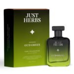 Just Herbs Intense Oud Green EDP Perfume Spray for Men Long Lasting Fragrance - 50 ml - Fast Shipping to USA & Canada