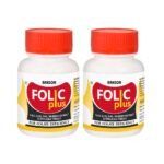Bakson Folic Plus Tablet | Helps Maintain Brain Health & Immune System |Fight Against Iron Deficiency | 30 Tablet (Pack of 2)