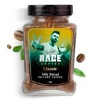 Rage Coffee Premium Silk Blend Classic Coffee Powder - 60g of 100% Pure Arabica Beans | Fuel Your Day with Plant-Based Vitamin Instant Coffee Powder for Enhanced Fitness, Energy, and Focus | Hot and Cold Coffee - Fast Shipping to USA & Canada