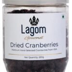 Lagom Gourmet Dried Cranberries 250g | Gluten Free | Vegan | Plant Based | Non GMO | Cranberry Dry Fruit - Fast Shipping to USA & Canada