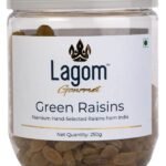 Lagom Gourmet Seedless Green Raisins 250g | All Natural | No Preservatives | No Added Sugar | Gluten Free | Vegan | Plant Based | Non GMO | Raisins Dry Fruit | Kismis | Kishmish - Fast Shipping to USA & Canada