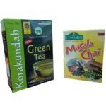 KORAKUNDAH Organic Green Tea 250 g | CHAMRAJ Masala Chai 250 g | Pack of 2 | Total 500 g | India's Finest Chamraj Nilgiri Tea - Fast Shipping to USA & Canada