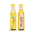 Nutriorg Cold Pressed Organic Sunflower Oil & Groundnut Oil, 1000 ml ( Pack of 2* 500 ml) | Essential Cooking Purpose | Vitamin E Rich - Fast Shipping to USA & Canada