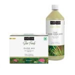 Kapiva Skin Foods Glow Mix + Aloe Vera Juice | Holistic Skin Care Combo - Fast Shipping to USA & Canada