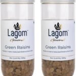 Lagom Gourmet Seedless Green Raisins 1 kg | All Natural | No Preservatives | No Added Sugar | Gluten Free | Vegan | Plant Based | Non GMO | Raisins Dry Fruit | Kismis | Kishmish