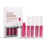 Just Herbs Ayurvedic Liquid Lipstick Kit Set of 5 with Long Lasting, Hydrating & Lightweight Lip Colour, Full Size - Paraben & Silicon Free - 10 ml (Brights & Pinks) - Fast Shipping to USA & Canada