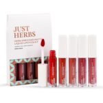 Just Herbs Ayurvedic Liquid Lipstick Kit Set of 5 with Long Lasting, Hydrating & Lightweight Lip Colour, Full Size - Paraben & Silicon Free - 10 ml (Deeps & Reds) - Fast Shipping to USA & Canada