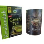 KORAKUNDAH Organic Green Tea 250 g | CHAMRAJ Masala Leaf Tea 100 g | Pack of 2 | Total 350g | India's Finest Chamraj Nilgiri Tea - Fast Shipping to USA & Canada
