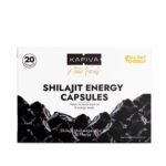Kapiva Shilajit/Shilajeet Energy 20 Capsules | Made with 100% Pure Shilajit | For All Day Energy & Stamina | With Ashwagandha,Gokshura | 100% Ayurvedic - Fast Shipping to USA