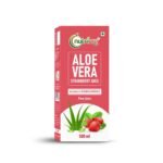 Nutriorg Aloe Vera Juice With Strawberry Flavor 500 ml, Rejuvenates Skin and Hair, Natural Juice for Skin Care, No Added Sugar - Fast Shipping to USA & Canada