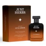 Just Herbs Intense Oud Amber Eau Da Parfum for Men 50 ml | Long Lasting Pure Fragrance Body Spray Mens Perfume with Flowers & Spices - Fast Shipping to USA & Canada
