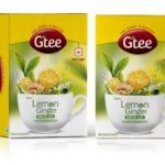 GTEE Green Tea Bags - Lemon & Ginger, 25 Tea bags (Pack of 2) - Fast Shipping to USA & Canada