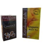 KORAKUNDAH Decaf Green Tea Dip Tea 25 g | KORAKUNDAH Organic Black Tea 250 g | Pack of 2 | Total 275 g | India's Finest Chamraj Nilgiri Tea - Fast Shipping to USA & Canada