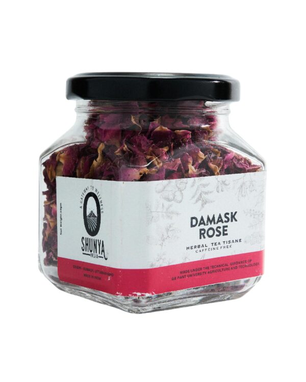 Shunya India? Damask Rose Herbal Infusion (30g) - Herbal Infusion Tea Tisane Support to Reduce Menstrual Pain, Reduce Stress, Caffeine Free