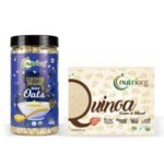 Nutriorg Organic Quinoa & Rolled Oats (Combo Of 2) | Protein Rich Super food | 100% Whole Grain | Weight Management - Fast Shipping to USA & Canada