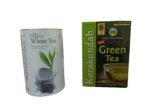 KORAKUNDAH White Tea In Canister 50g | KORAKUNDAH Organic Green Tea 250 g | Pack of 2 | Total 300g | India's Finest Chamraj Nilgiri Tea - Fast Shipping to USA & Canada