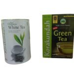 KORAKUNDAH White Tea In Canister 50g | KORAKUNDAH Organic Green Tea 250 g | Pack of 2 | Total 300g | India's Finest Chamraj Nilgiri Tea - Fast Shipping to USA & Canada