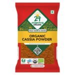 24 Mantra Organic Cassia Powder/Dalchini Powder- 100gms | Pack of 1 | 100% Organic | Chemical Free & Pesticides Free | Unadulterated - Fast Shipping to USA & Canada