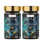 Kapiva Shilajit/Shilajeet Gold 60 Capsules | Contains 24 Carat Gold | For Stamina, Muscle Growth & Energy | Ashwagandha, Gokshura, Safed Musali & Other Action Herbs & 100% Ayurvedic (Pack of 2) - Fast Shipping to USA