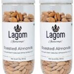 Lagom Gourmet Roasted Almonds 1 Kg | Lightly Salted | Dry Roasted | No Oil Used | Roasted To Perfection | No Preservatives | No Artificial Flavors | Gluten Free | Non Gmo | Nuts Dry Fruits - Fast Shipping to USA & Canada