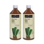 Kapiva Aloe Vera + Amla Juice (2L) | Cold-pressed Juice for Glowing Skin | Helps with Acne and Metabolism - Super Saver Pack of 2 - Fast Shipping to USA & Canada