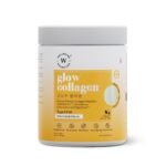 Wellbeing Nutrition Glow Collagen with Glutathione | Collagen Supplements for Women & Men | Marine Collagen Powder with SkinAx?, Resveratrol, Bromelain & Goji Berry | 250g - Pina Colada Flavor