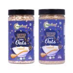 Nutriorg Organic Rolled & Steel Cuts Oats 1050g (Combo of 2) | Weight Management | High Fiber Protein Rich Oats - Fast Shipping to USA & Canada