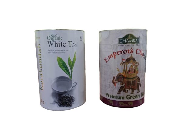 KORAKUNDAH White Tea In Canister 50g | CHAMRAJ Emperor's Choice Premium Green Tea 100 g | Pack of 2 | Total 150g | India's Finest Chamraj Nilgiri Tea - Fast Shipping to USA & Canada