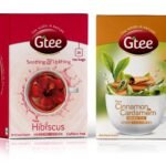 GTEE Hibiscus Tea Bags & Green Tea Bags - Cinnamon & Cardamom, 25 Tea bags (Pack of 2) - Fast Shipping to USA & Canada