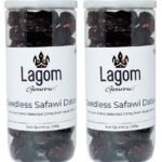Lagom Gourmet Seedless Safawi Dates 1 Kg | Saudi Arabia Dates | All Natural | No Preservatives | No Added Sugar | Gluten Free Vegan Plant Based Non Gmo Dates Dry Fruits Khajur| Khejur - Fast Shipping to USA & Canada