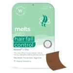 Wellbeing Nutrition Melts Hair Fall Control | Keranat & Zinc- Plant-Based Hair Loss Support to Improve Hair Anchoring, Nourish Follicles, Improve Volume & Thickness (30 oral strips)