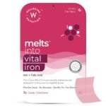 Wellbeing Nutrition Melts Vital Iron | Plant Based Iron and folic acid supplement, Beetroot, Vitamin C and Folate for Improved Hemoglobin, Oxygen binding capacity & Blood Building (30 Oral Strips)
