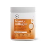 Wellbeing Nutrition Beauty Collagen with Hyaluronic Acid | Collagen Supplements for Women & Men | Collagen Powder with Biotin and Vitamins for Skin Radiance & Anti-Aging | 250g - Mango Peach Flavor
