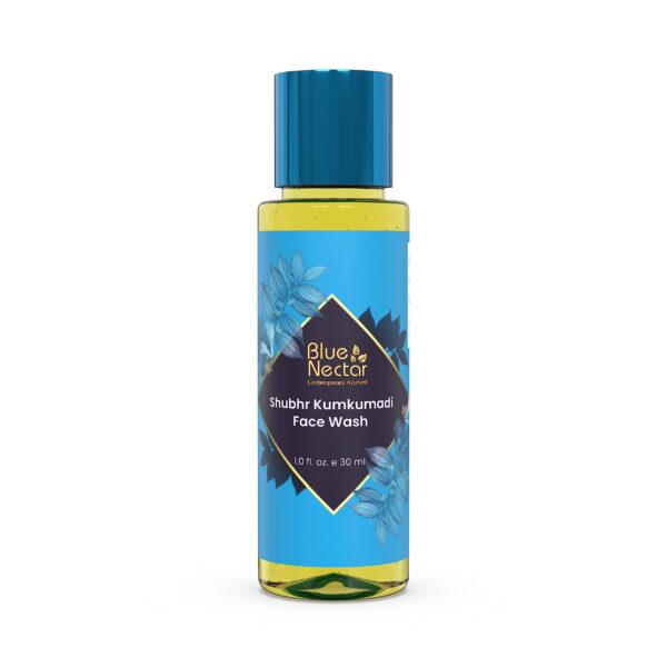 Blue Nectar Kumkumadi Brightening Face Wash with Saffron | Anti Aging Face Wash for Women & Men | Sulphate & Paraben free (30 ml) - Fast Shipping to USA & Canada