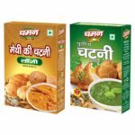 Chaman Masala Combo Pack Of 2 (Methi Chutney Longi 200G & Pudina Chutney Masala Mix 100g) Tangy Methi Chutney & Refreshing Pudhina Chutney | Authentic Indian Flavors for Snacks & Meals | Minty Freshness in Every Bite - Fast Shipping to USA & Canada