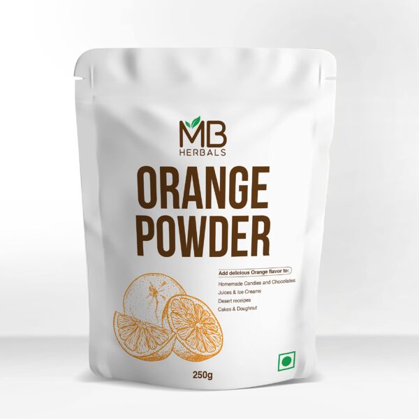 MB Herbals Orange Fruit Powder 250g | No added Sugar | No Preservatives - Fast Shipping to USA & Canada