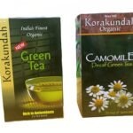 KORAKUNDAH Organic Green Tea 25 Dip Bags | Organic Camomile Decaf Green Tea 25 Dip Bags | Pack of 2 | Total 50 Dip Bags | India's Finest Organic Green Tea | Chamraj Nilgiri Tea - Fast Shipping to USA & Canada