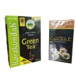 KORAKUNDAH Organic Green Tea (Mint) 250 g | KORAKUNDAH Camomile Herbal Infusion 25 Dip Bags | Pack of 2 | Total 300g | India's Finest Chamraj Nilgiri Tea - Fast Shipping to USA & Canada